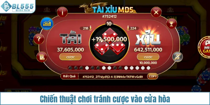 Chiến thuật chơi tài xỉu online tránh cược vào cửa hòa