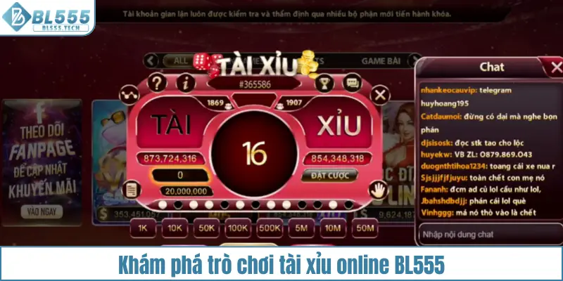 Khám phá trò chơi tài xỉu online BL555