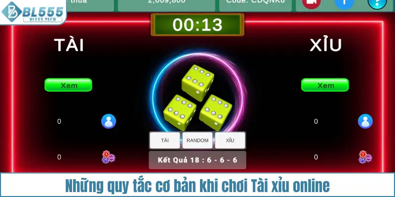 Những quy tắc cơ bản khi chơi Tài xỉu online