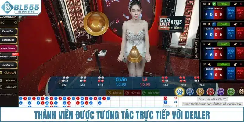 Thành viên tham gia được tương tác với Dealer